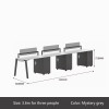 Sleek Modern office furniture workstation and chairs set, seating for 2 Grey / White Combo