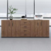 Custom Nimbu storage cabinet white and wood drawer filing cabinet Wood Grain Look Custom Options