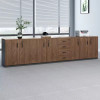 Custom Nimbu storage cabinet white and wood drawer filing cabinet Wood Grain Look Custom Options