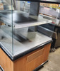 360  Degree 2 Sided Glass  Heated Display on wheels Rotisserie Hot Bar