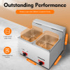 12L Commercial PROPANE Deep Fryer Countertop Gas Fryer & 2 Baskets + 2 Lids