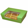100 Wrap Around Window Bakery Boxes 5 75" x 5" x 3" Green  
