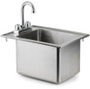 10" x 14" x 10" Stainless Steel Drop In Sink Commercial Hand Wash Bar W  FAUCET  