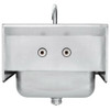17" x 15" Hand Wash Sink w  FAUCET Commercial Stainless Steel Wall Mount Kit  