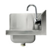 17" x 15" Hand Wash Sink FAUCET KIT Commercial Stainless Steel Left Side Splash  