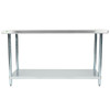 New 24" X 60" Stainless Steel Work Prep Table Shelf Commercial Restaurant Nsf   