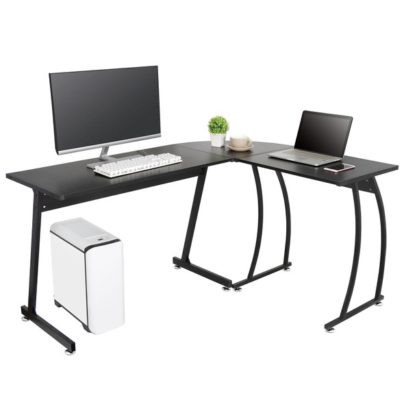 New 58' L-Shaped Corner Desk Computer Desk Gaming Desk PC Writing Table Home Office