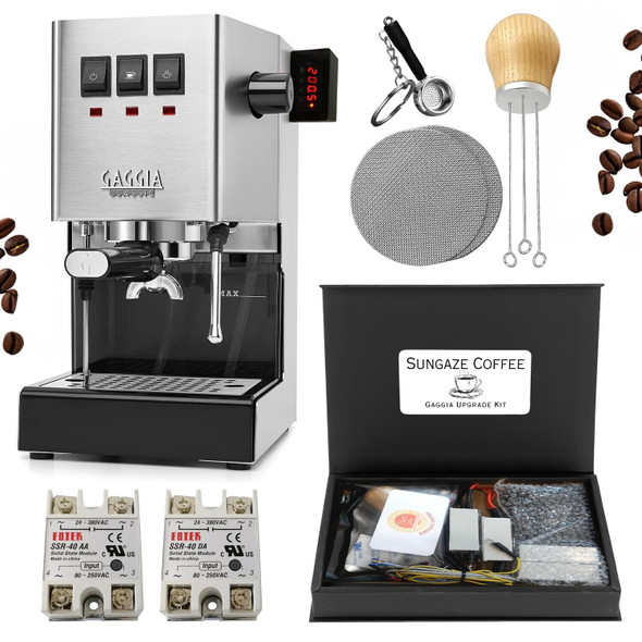 New Modified Gaggia Classic Pro Evo w/ Upgrade Kit for Brew, Steam, & Flow Control