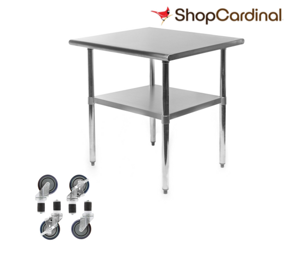 Gridmann NSF Stainless Steel Commercial Kitchen Prep & Work Table - 30 inches x 24 inches