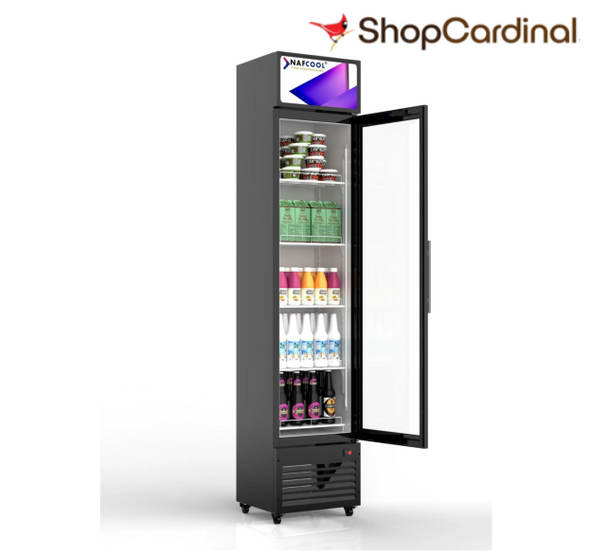 NAFCOOL 5.8 Cu. ft Commercial Refrigerator, Single Glass Door Merchandiser Refrigerator, Display Commercial Fridge NSF Approval