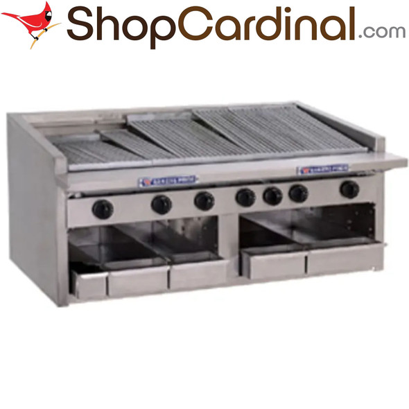 New Bakers Pride C-48RS-R 48" Countertop Gas Charbroiler w/ Cast Iron Radiants - (10) Burners, Liquid Propane