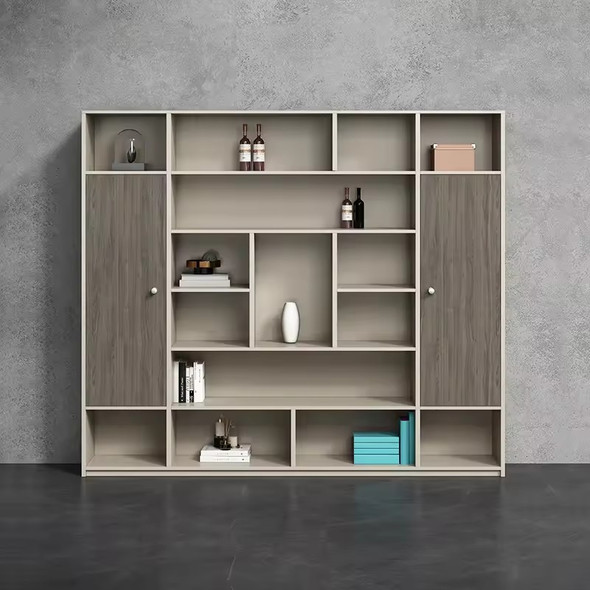 High Quality Commercial Modern wooden display shelf or closet cabinet office furniture, Light Beige Wood