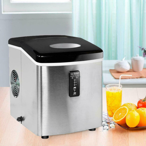 SMAD Ice Maker Countertop Stainless Steel 3 Size Ice Bullet 33lbs day Home Party  