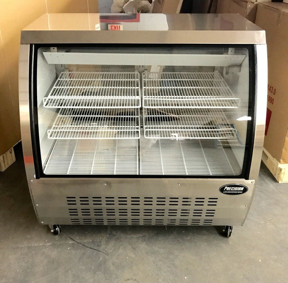 DELI CASE NEW 48" STAINLESS GLASS SHOW CASE REFRIGERATOR COOLER DISPLAY Bakery  