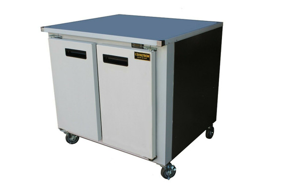 Cooltech 2 Door Worktop Refrigerator Low Boy Cooler 36" With Shipping