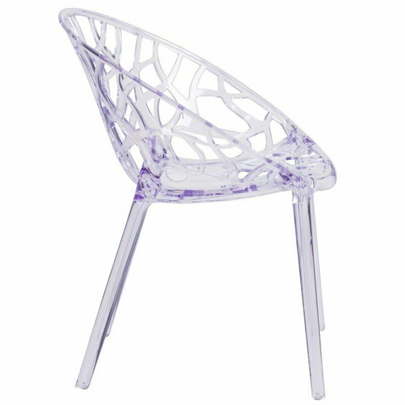 Bowery Hill Transparent Stacking Side Dining Chair  