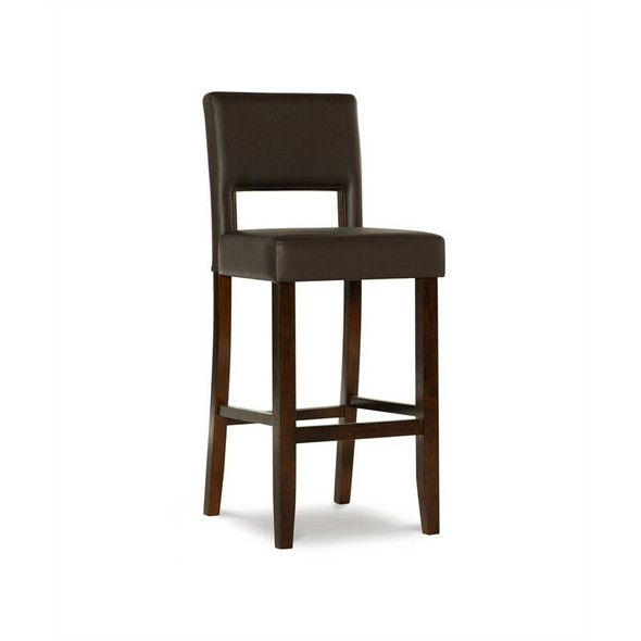 Linon Vega 30" Wood Bar Stool in Brown With Shipping