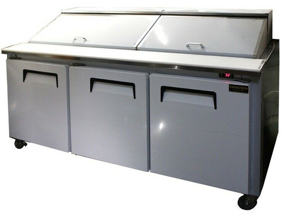 3 Door Refrigerated Sandwich Prep Table 72" With Shipping
