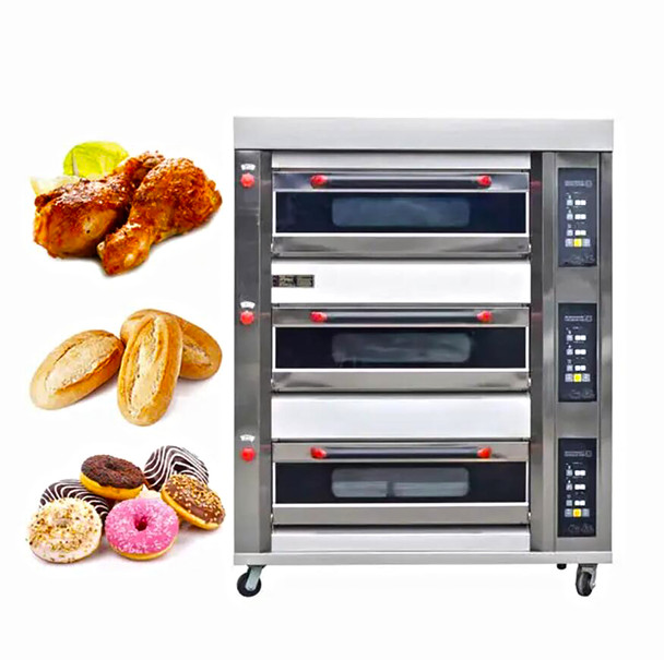 Commercial Single 1 Ph Phase Baking Oven Machine Restaurant Bakery Steam 