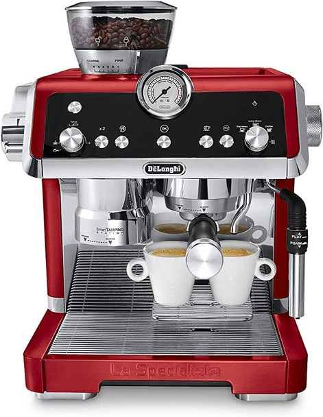 New De'Longhi EC9335R La Specialista Espresso Machine with Sensor Grinder, RED