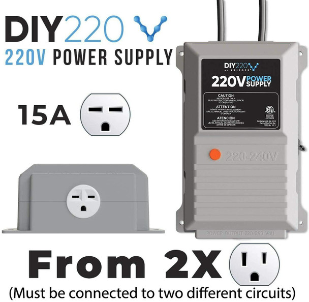Refurbished DIY220 Quick Connect 220V Power Supply, Power 208-240 Volts