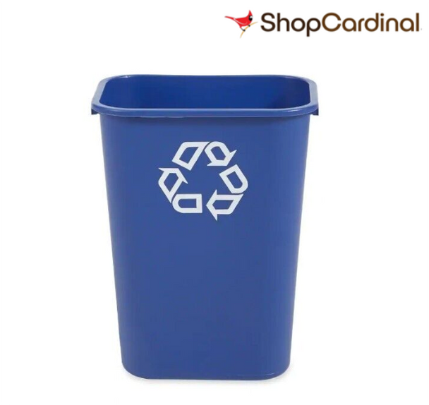 Rubbermaid Commercial Products FG295773BLUE Deskside Recycling Container, 10 Gallon/41 QT, Blue