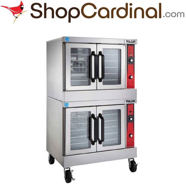 New VC44GD Double Deck Full Size Natural Gas Convection Oven with Solid State Controls