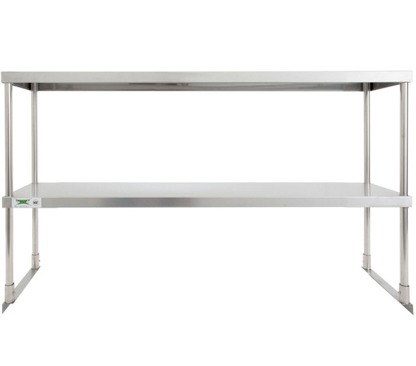 New Stainless 12" X 60" Steel Work Prep Table Commercial Double Deck Overshelf Shelf  