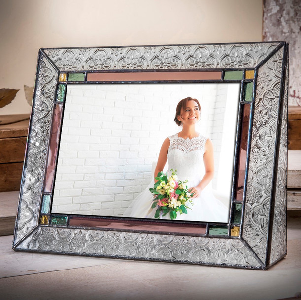 Fluted Glass Picture Frame 8x10 5x7 4x6 by J Devlin