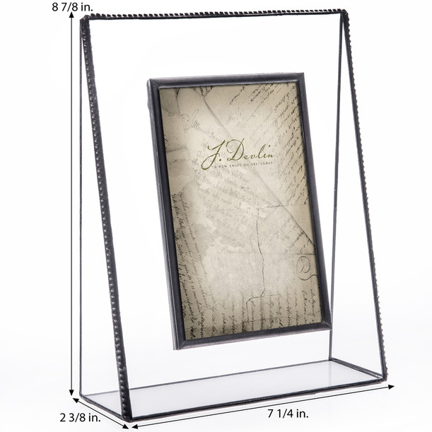 Mr and Mrs Glass Vertical 4 X 6 Photo frame
