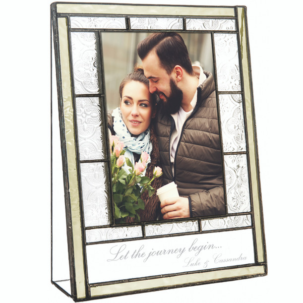 ENGAGEMENT GIFTS for Couple, Personalized Wedding Photo Frame, 4x6 Picture  