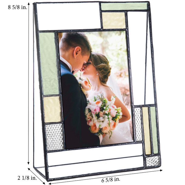 Engraved Couple's White Picture Frame - Vertical 4x6