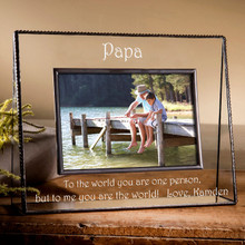 Handcrafted Wooden Personalised Daddy Dad Granddad Family Photo Frame Block Gift 