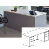 Mayline CSII Rectangular Desk with 2 Pedestals 30D x 72W (B/B/F) - C1372