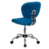 Flash Furniture Mid-Back Turquoise Mesh Task Chair with Chrome Base - H-2376-F-TUR-GG