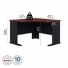 Bush Business Furniture Series A Corner Desk 48" Hansen Cherry - WC90466A