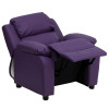 Flash Furniture Kid's Recliner with Storage Purple Vinyl - BT-7985-KID-PUR-GG