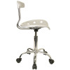 Flash Furniture Vibrant Silver and Chrome Computer Task Chair with Tractor Seat - LF-214-SILVER-GG