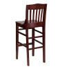 Flash Furniture School House Barstool with Mahogany Finish and Mahogany Seat - XU-DG-W0006BAR-MAH-GG