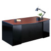 Mayline CSII Bow Front Desk with 2 Pedestals (1 F/F and 1 B/B/F) 72W x 39D x 29H - C1975