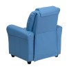 Flash Furniture Kid's Recliner with Cup Holder Light Blue Vinyl - DG-ULT-KID-LTBLUE-GG