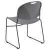 Flash Furniture HERCULES Series High Density Ultra Compact Stack Chair Gray - RUT-188-GY-GG