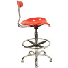 Flash Furniture Vibrant Red and Chrome Drafting Stool / Bar Stool with Tractor Seat - LF-215-RED-GG