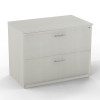 Safco Mayline Medina Executive 72" Desk with Left Return, Right Desk Extension, Low-Wall Cabinet, Lateral File Cabinet, Textured Sea Salt - MNT16-TSS