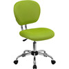 Flash Furniture Mid-Back Apple Green Mesh Task Chair with Chrome Base - H-2376-F-GN-GG