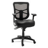 Alera Elusion Series Mesh Mid-Back Multifunction Chair Black Leather - EL4215