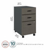 Bush Business Furniture Series A Mobile File Cabinet 3-Drawer Slate and White Spectrum Assembled - WC84853PSU