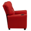 Flash Furniture Contemporary Kid's Recliner with Cup Holder Red Vinyl - BT-7950-KID-RED-GG