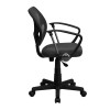 Flash Furniture Mid-Back Gray Mesh Task Chair and Computer Chair with Arms - WA-3074-GY-A-GG