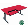 Correll High-Pressure Bi-level Computer Desk or Training Table with One Keyboard Tray 30 x 48 - BL3048